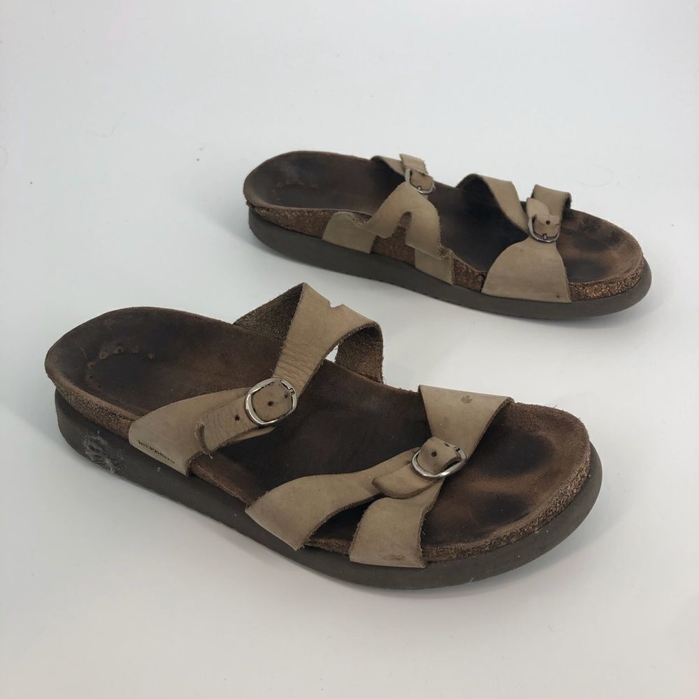 MEPHISTO Beige Double Strap Sandal‎
